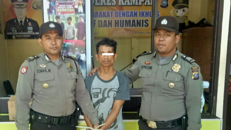 Aniaya Polisi, Pelaku Ini Diringkus Polisi di Desa Kampung Pinang